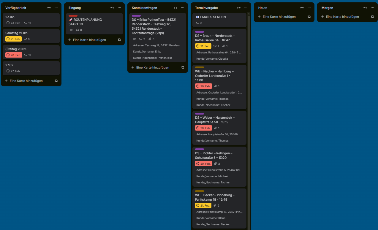 Trello-Automatisierung für Dienstleister